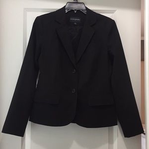 Size 4 Banana Republic Black Peplum Coat Suit